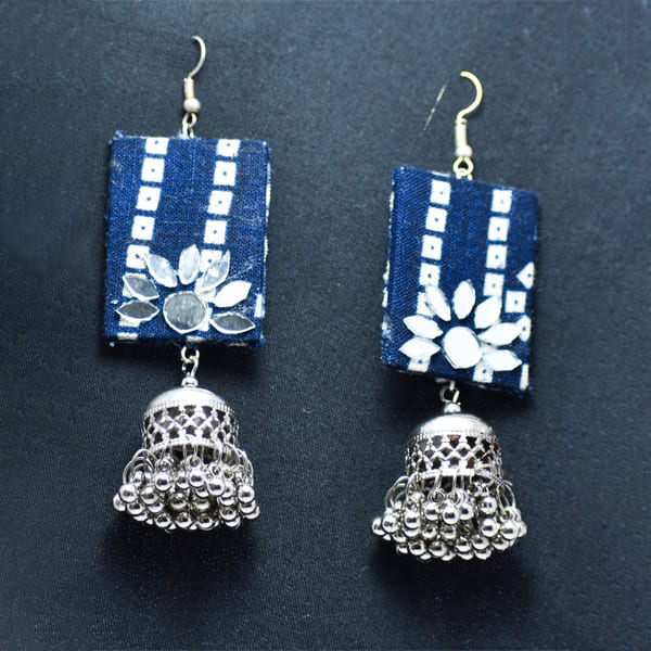 Blue Rectangle With Jumkha & Mirror - Image 3