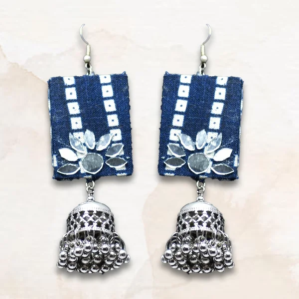 Blue Rectangle With Jumkha & Mirror - Image 2